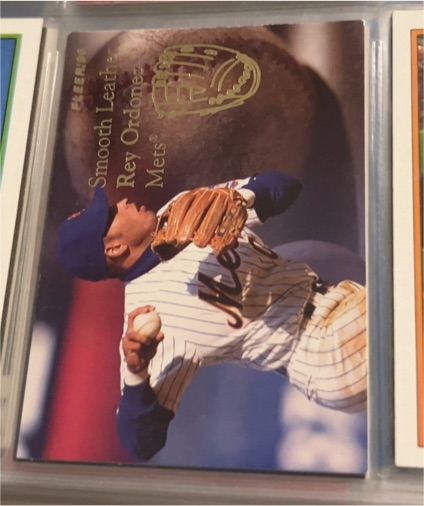 1996 Fleer Smooth Leather #8 Rey Ordonez — front