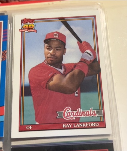 1991 Topps #682 Ray Lankford — front