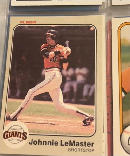 1983 Fleer #266 Johnnie LeMaster — front