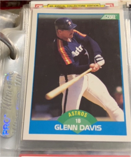 1989 Score #164 Glenn Davis — front