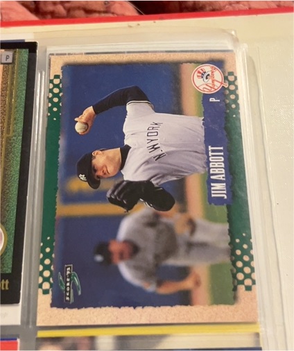 1995 Score #452 Jim Abbott — front