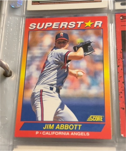 1992 Score Superstar #unknown Jim Abbott — front