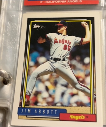 1992 Topps #530 Jim Abbott — front