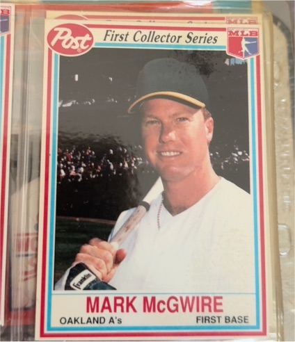 1990 Post #12 Mark McGwire — front
