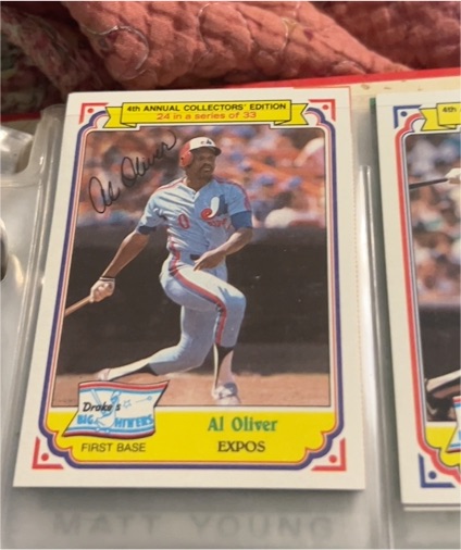1984 Topps Drake's Big Hitters #24 Al Oliver — front