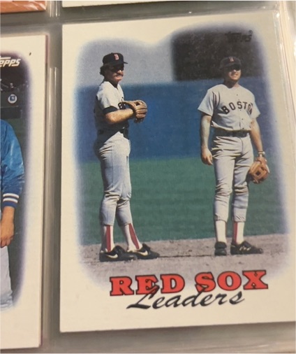 1988 Topps #21 Red Sox Leaders Wade Boggs, Spike Owen — front