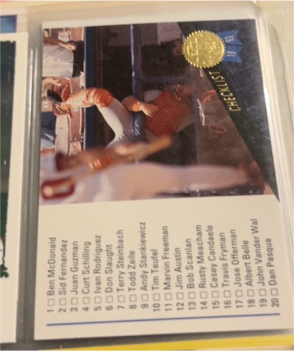 1993 Leaf #110 Checklist: 1-74 — front