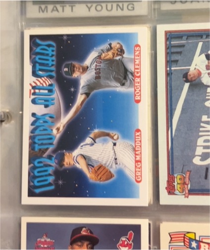 1993 Topps #409 Greg Maddux / Roger Clemens — front