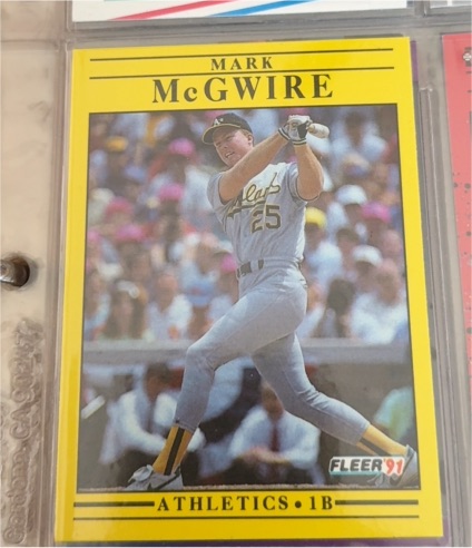 1991 Fleer #17 Mark McGwire — front