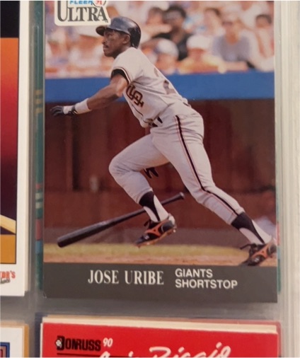 1991 Fleer Ultra #330 Jose Uribe — front