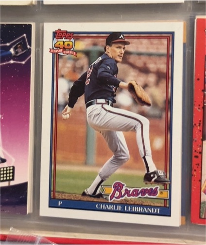1991 Topps #456 Charlie Leibrandt — front