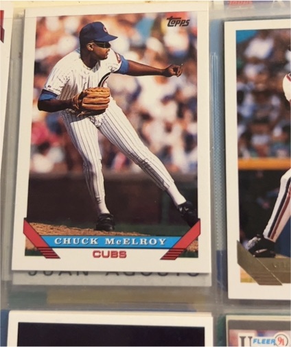 1993 Topps #346 Chuck McElroy Chicago Cubs — front