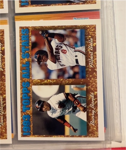 1994 Topps #390 Barry Bonds / Albert Belle — front