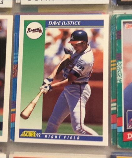 1992 Score #4 Dave Justice — front