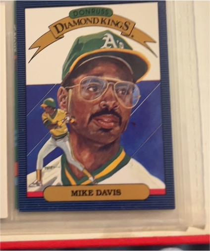 1986 Donruss Diamond Kings #14 Mike Davis — front