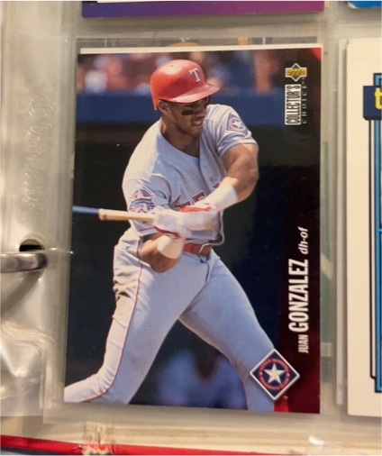 1996 Upper Deck Collector's Choice #740 Juan Gonzalez — front
