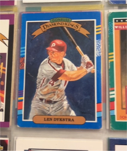 1990 Donruss Diamond Kings #7 Len Dykstra — front