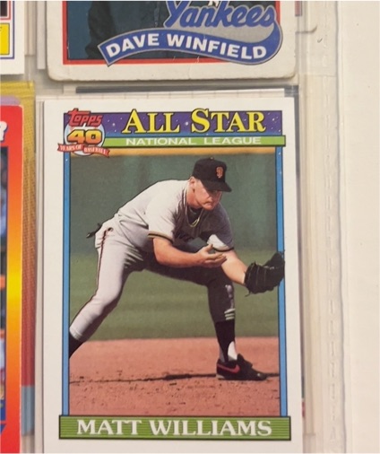 1991 Topps #399 Matt Williams — front