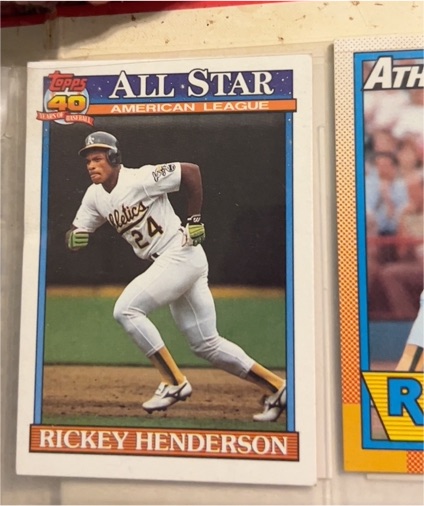 1991 Topps #391 Rickey Henderson — front