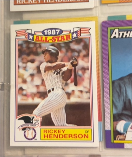 1987 Topps All-Star Commemorative #7 Rickey Henderson — front