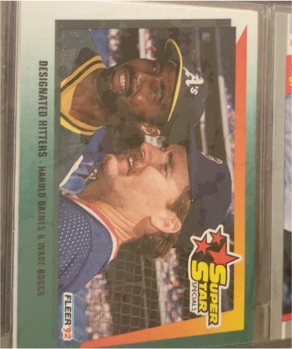 1992 Fleer #707 Designated Hitters (Harold Baines / Wade Boggs) — front