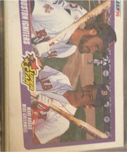 1990 Fleer #632 Wade Boggs / Mike Greenwell — front