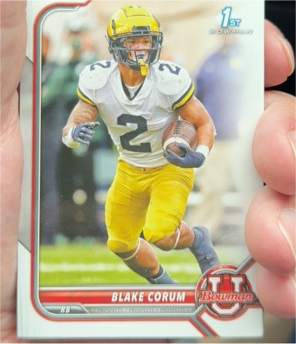 2021 Bowman University #54 Blake Corum — front