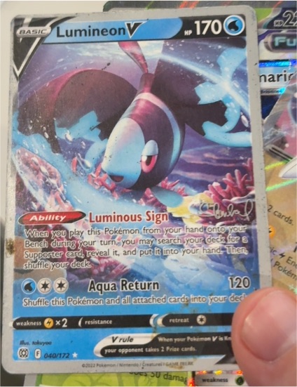 2022 Pokémon TCG Sword & Shield: Brilliant Stars #040 Lumineon V — front