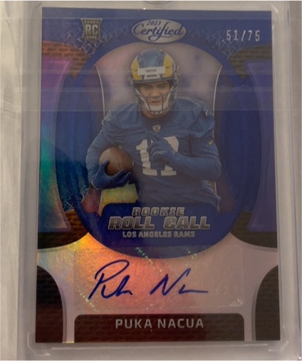 2023 Panini Certified #RRCS-16 Puka Nacua Rookie Roll Call Auto — front