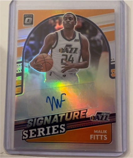 2021-22 Donruss Optic #SS-MFT Malik Fitts Signature Series Auto Prizm Utah Jazz — front