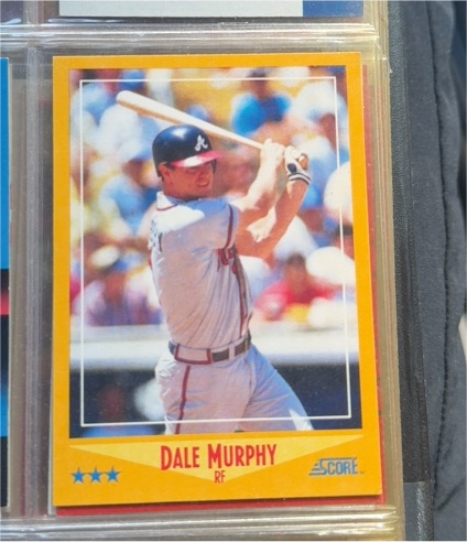 1988 Score #450 Dale Murphy — front