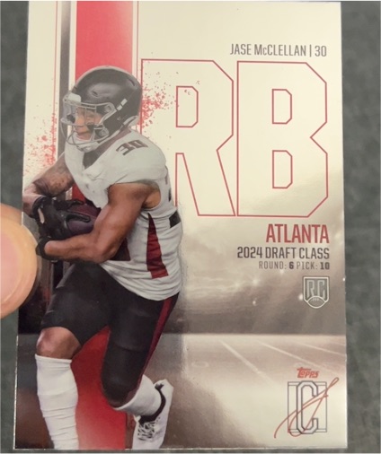2024 Topps Signature Class #65 Jase McClellan RC Atlanta Falcons — front