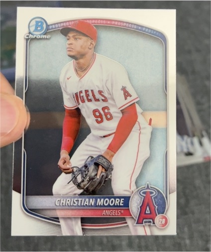 2025 Bowman Chrome #BCP-107 Christian Moore — front