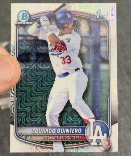 2025 Bowman Chrome Prospects #BCP-115 Eduardo Quintero — front