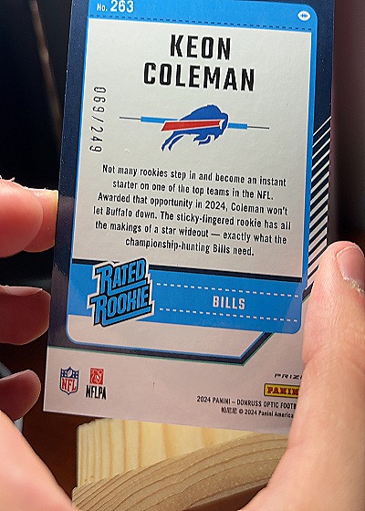 2024 Panini Donruss Optic #263 Keon Coleman — back