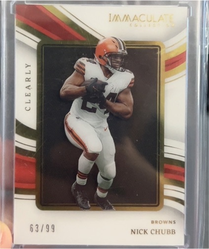 2023 Panini Immaculate Clearly #63 Nick Chubb — front