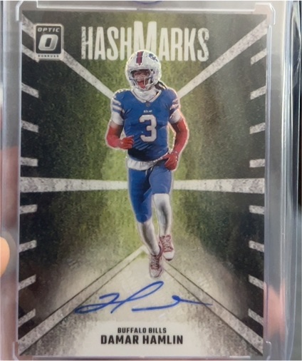 2024 Panini Donruss Optic #HM-DHN Damar Hamlin Hash Marks Auto — front