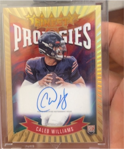 2024 Topps Finest #P-CW Caleb Williams Finest Prodigies Rookie Auto — front