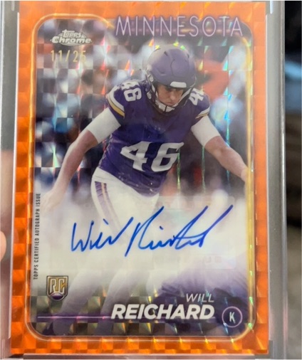 2024 Topps Chrome #RA-WRE Will Reichard — front