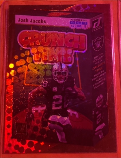 2023 Panini Donruss Crunch Time #CT-9 Josh Jacobs — front