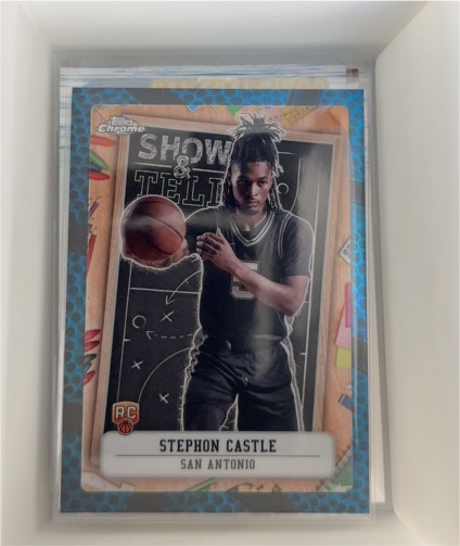 2024-25 Topps Chrome #ST-13 Stephon Castle Show & Tell — front