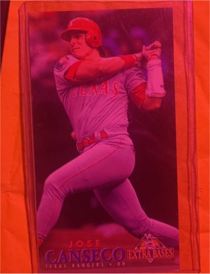 1993 Fleer Extra Bases #EXB-1 Jose Canseco — front