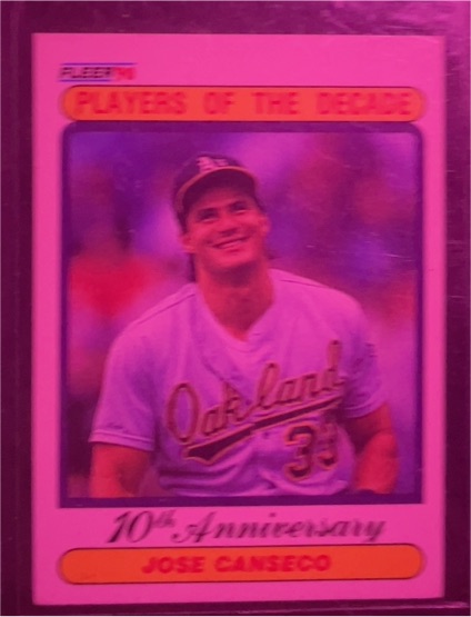 1990 Fleer #629 Jose Canseco — front