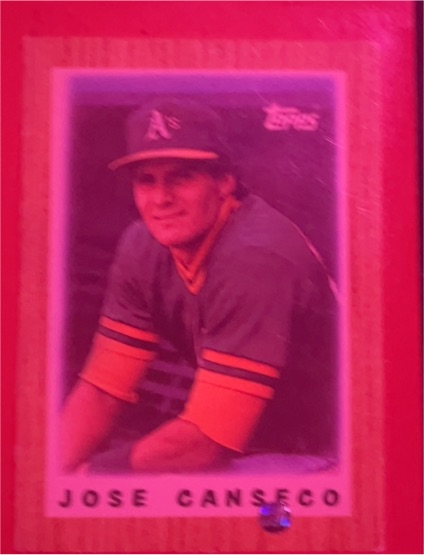 1987 Topps Mini #68 Jose Canseco — front