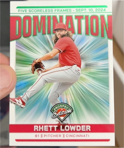 2024 Panini Prospect Edition Domination #19 Rhett Lowder — front