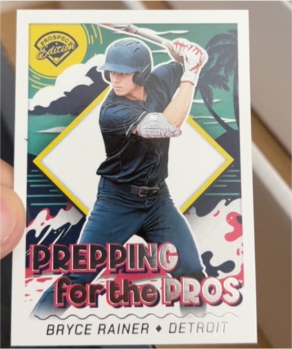 2024 Panini Prospect Edition #1 Bryce Rainer Prepping for the Pros — front