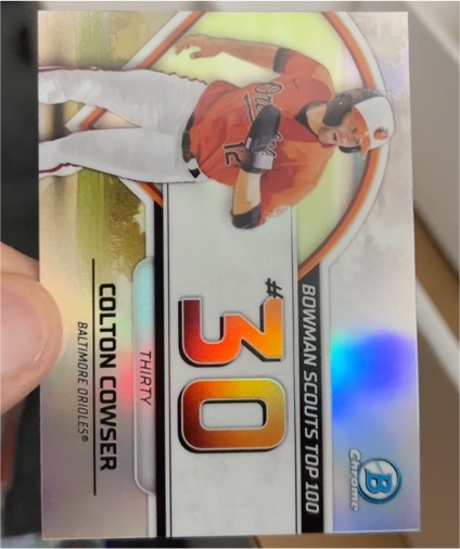 2023 Bowman Chrome #BTP-30 Colton Cowser Bowman Scouts Top 100 — front