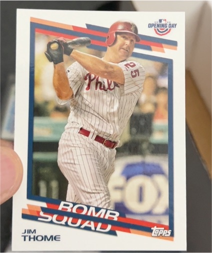 2022 Topps Opening Day #BS-16 Jim Thome Bomb Squad Insert — front