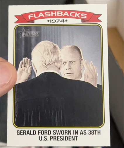 2023 Topps Heritage News Flashbacks #NF-8 Gerald Ford Sworn In — front