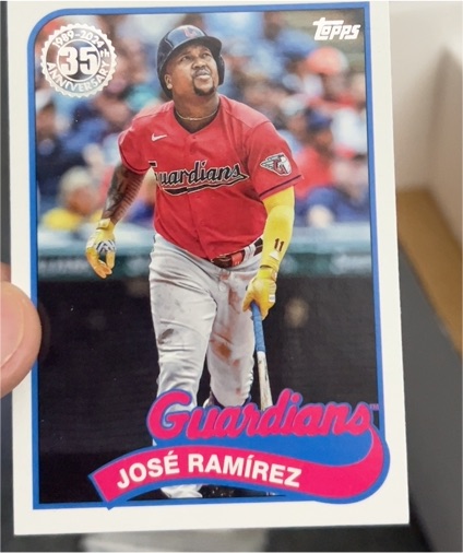 2024 Topps Series 1 1989 Topps Baseball 35th Anniversary #89B-44 José Ramírez — front